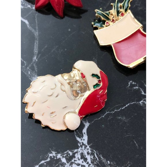 Lot of Vintage Holiday Brooches - Picture 4 of 6
